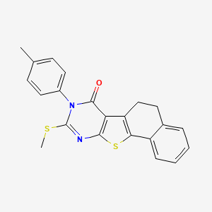 13-(4-methylphenyl)-14-methylsulfanyl-17-thia-13,15-diazatetracyclo[8.7.0.02,7.011,16]heptadeca-1(10),2,4,6,11(16),14-hexaen-12-one