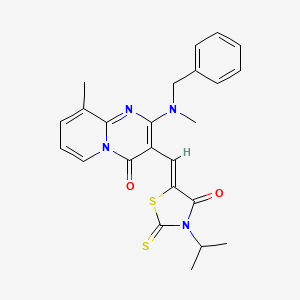 2-[benzyl(methyl)amino]-9-methyl-3-{(Z)-[4-oxo-3-(propan-2-yl)-2-thioxo-1,3-thiazolidin-5-ylidene]methyl}-4H-pyrido[1,2-a]pyrimidin-4-one