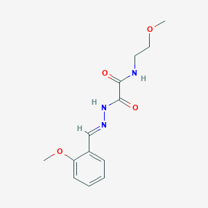 molecular formula C13H17N3O4 B11652763 2-[(2E)-2-(2-methoxybenzylidene)hydrazinyl]-N-(2-methoxyethyl)-2-oxoacetamide 