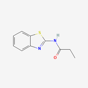 molecular formula C10H10N2OS B11652766 N-(1,3-benzothiazol-2-yl)propanamide 