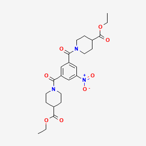 Ethyl 1-{3-[4-(ethoxycarbonyl)piperidine-1-carbonyl]-5-nitrobenzoyl}piperidine-4-carboxylate