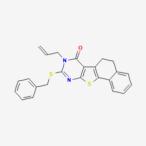 14-benzylsulfanyl-13-prop-2-enyl-17-thia-13,15-diazatetracyclo[8.7.0.02,7.011,16]heptadeca-1(10),2,4,6,11(16),14-hexaen-12-one