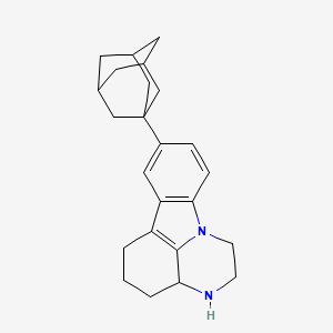 8-(tricyclo[3.3.1.1~3,7~]dec-1-yl)-2,3,3a,4,5,6-hexahydro-1H-pyrazino[3,2,1-jk]carbazole