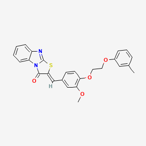 (2Z)-2-{3-methoxy-4-[2-(3-methylphenoxy)ethoxy]benzylidene}[1,3]thiazolo[3,2-a]benzimidazol-3(2H)-one