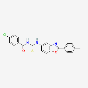 4-chloro-N-{[2-(4-methylphenyl)-1,3-benzoxazol-5-yl]carbamothioyl}benzamide