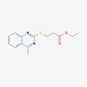 Ethyl 3-[(4-methylquinazolin-2-yl)sulfanyl]propanoate