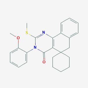 3-(2-methoxyphenyl)-2-(methylsulfanyl)-3H-spiro[benzo[h]quinazoline-5,1'-cyclohexan]-4(6H)-one