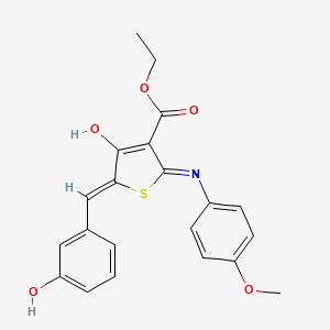 ethyl (5Z)-5-(3-hydroxybenzylidene)-2-[(4-methoxyphenyl)amino]-4-oxo-4,5-dihydrothiophene-3-carboxylate