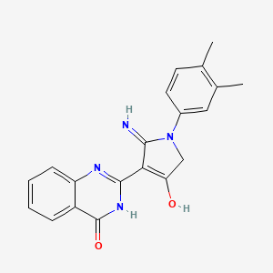 2-[2-Amino-1-(3,4-dimethylphenyl)-4-oxo-4,5-dihydro-1H-pyrrol-3-YL]-3,4-dihydroquinazolin-4-one