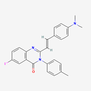 molecular formula C25H22IN3O B11652918 2-{(E)-2-[4-(dimethylamino)phenyl]ethenyl}-6-iodo-3-(4-methylphenyl)quinazolin-4(3H)-one 