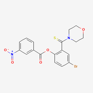 [4-bromo-2-(morpholine-4-carbothioyl)phenyl] 3-nitrobenzoate