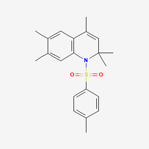 molecular formula C21H25NO2S B11652971 2,2,4,6,7-Pentamethyl-1-[(4-methylphenyl)sulfonyl]-1,2-dihydroquinoline 