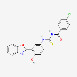 N-{[3-(1,3-benzoxazol-2-yl)-4-hydroxyphenyl]carbamothioyl}-4-chlorobenzamide