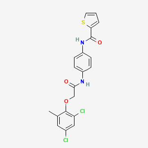 N-{4-[2-(2,4-dichloro-6-methylphenoxy)acetamido]phenyl}thiophene-2-carboxamide