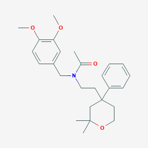 N-[(3,4-dimethoxyphenyl)methyl]-N-[2-(2,2-dimethyl-4-phenyloxan-4-yl)ethyl]acetamide