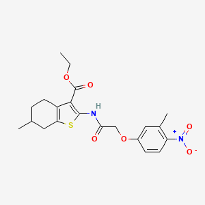 Ethyl 6-methyl-2-{[(3-methyl-4-nitrophenoxy)acetyl]amino}-4,5,6,7-tetrahydro-1-benzothiophene-3-carboxylate