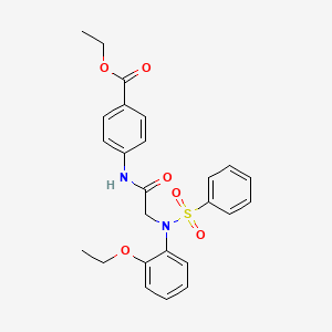 ethyl 4-{[N-(2-ethoxyphenyl)-N-(phenylsulfonyl)glycyl]amino}benzoate