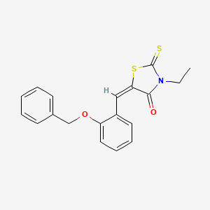 (5E)-5-[2-(benzyloxy)benzylidene]-3-ethyl-2-thioxo-1,3-thiazolidin-4-one