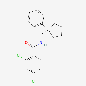 2,4-dichloro-N-[(1-phenylcyclopentyl)methyl]benzamide