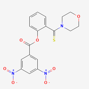 molecular formula C18H15N3O7S B11653046 2-(Morpholin-4-ylcarbonothioyl)phenyl 3,5-dinitrobenzoate 