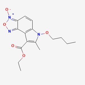 ethyl 6-butoxy-7-methyl-6H-[1,2,5]oxadiazolo[3,4-e]indole-8-carboxylate 3-oxide