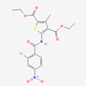 Diethyl 5-{[(2-chloro-4-nitrophenyl)carbonyl]amino}-3-methylthiophene-2,4-dicarboxylate