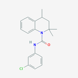 molecular formula C19H21ClN2O B11653099 N-(3-chlorophenyl)-2,2,4-trimethyl-3,4-dihydroquinoline-1(2H)-carboxamide 