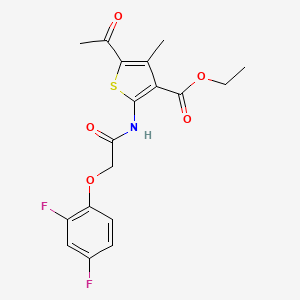 Ethyl 5-acetyl-2-{[(2,4-difluorophenoxy)acetyl]amino}-4-methylthiophene-3-carboxylate