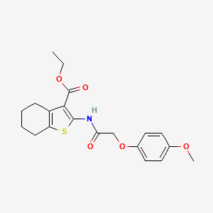 Ethyl 2-{[(4-methoxyphenoxy)acetyl]amino}-4,5,6,7-tetrahydro-1-benzothiophene-3-carboxylate