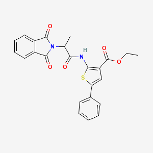 ethyl 2-{[2-(1,3-dioxo-1,3-dihydro-2H-isoindol-2-yl)propanoyl]amino}-5-phenylthiophene-3-carboxylate