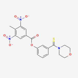 3-(Morpholin-4-ylcarbonothioyl)phenyl 4-methyl-3,5-dinitrobenzoate