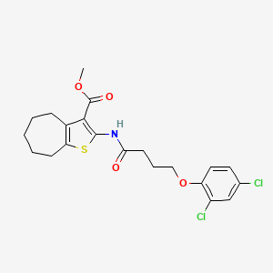 methyl 2-{[4-(2,4-dichlorophenoxy)butanoyl]amino}-5,6,7,8-tetrahydro-4H-cyclohepta[b]thiophene-3-carboxylate