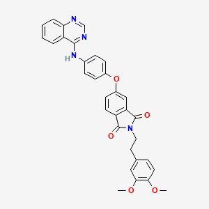 2-(3,4-Dimethoxyphenethyl)-5-[4-(4-quinazolinylamino)phenoxy]isoindoline-1,3-dione