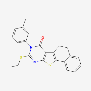 14-ethylsulfanyl-13-(3-methylphenyl)-17-thia-13,15-diazatetracyclo[8.7.0.02,7.011,16]heptadeca-1(10),2,4,6,11(16),14-hexaen-12-one