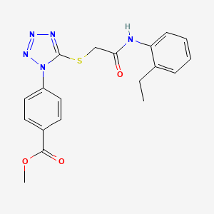 molecular formula C19H19N5O3S B11653219 methyl 4-[5-({2-[(2-ethylphenyl)amino]-2-oxoethyl}sulfanyl)-1H-tetrazol-1-yl]benzoate 