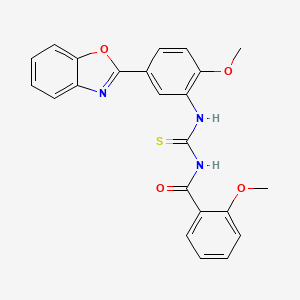 N-{[5-(1,3-benzoxazol-2-yl)-2-methoxyphenyl]carbamothioyl}-2-methoxybenzamide