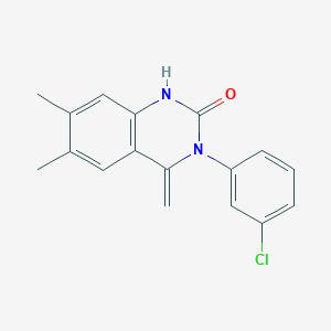 3-(3-chlorophenyl)-6,7-dimethyl-4-methylidene-3,4-dihydroquinazolin-2(1H)-one