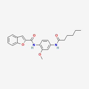 N-[4-(hexanoylamino)-2-methoxyphenyl]-1-benzofuran-2-carboxamide