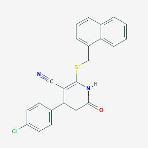 4-(4-Chlorophenyl)-2-[(naphthalen-1-ylmethyl)sulfanyl]-6-oxo-1,4,5,6-tetrahydropyridine-3-carbonitrile