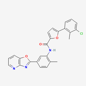 5-(3-chloro-2-methylphenyl)-N-[2-methyl-5-([1,3]oxazolo[4,5-b]pyridin-2-yl)phenyl]furan-2-carboxamide