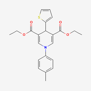 4-Thiophen-2-yl-1-p-tolyl-1,4-dihydro-pyridine-3,5-dicarboxylic acid diethyl ester