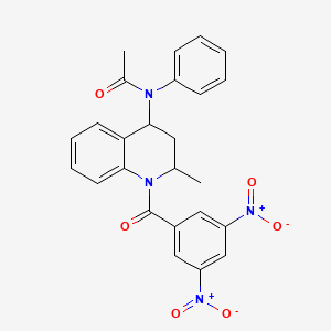 N-{1-[(3,5-dinitrophenyl)carbonyl]-2-methyl-1,2,3,4-tetrahydroquinolin-4-yl}-N-phenylacetamide