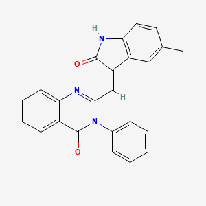 2-[(Z)-(5-methyl-2-oxo-1,2-dihydro-3H-indol-3-ylidene)methyl]-3-(3-methylphenyl)quinazolin-4(3H)-one