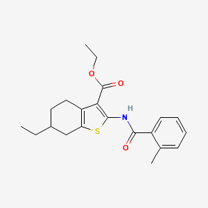 Ethyl 6-ethyl-2-{[(2-methylphenyl)carbonyl]amino}-4,5,6,7-tetrahydro-1-benzothiophene-3-carboxylate