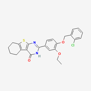 2-{4-[(2-chlorobenzyl)oxy]-3-ethoxyphenyl}-5,6,7,8-tetrahydro[1]benzothieno[2,3-d]pyrimidin-4(3H)-one