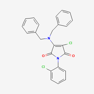 molecular formula C24H18Cl2N2O2 B11653384 3-chloro-1-(2-chlorophenyl)-4-(dibenzylamino)-1H-pyrrole-2,5-dione 