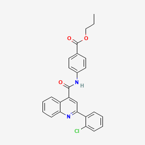 Propyl 4-({[2-(2-chlorophenyl)quinolin-4-yl]carbonyl}amino)benzoate