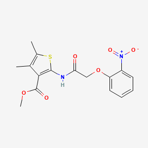 Methyl 4,5-dimethyl-2-{[(2-nitrophenoxy)acetyl]amino}thiophene-3-carboxylate