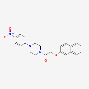 2-(Naphthalen-2-yloxy)-1-[4-(4-nitrophenyl)piperazin-1-yl]ethanone