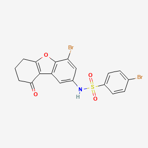 4-bromo-N-(4-bromo-9-oxo-6,7,8,9-tetrahydrodibenzo[b,d]furan-2-yl)benzenesulfonamide